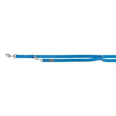 Trixie Hondenriem Premium Dubbelgestikt Verstelbaar Royal Blauw 200x2 cm