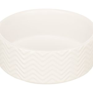 Trixie Voerbak / Drinkbak Wave Keramiek Wit