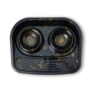 Savic Butler Voerbak En Drinkbak Met Plateau Marble Zwart / Goud 45x36X8 cm 2x300 ml