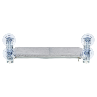 Trixie Hangmat Voor Aan Raam Opvouwbaar Pluche / Mesh Wit / Grijs 58x34 cm