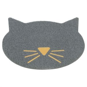 Trixie Kattenbakmat Kattenkop Pvc Lichtgrijs 60x50 cm