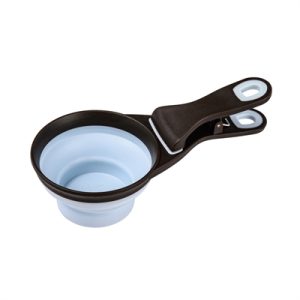 Zolux Voerschep 2 In 1 Schep / Afsluitklem Silicone Blauw
