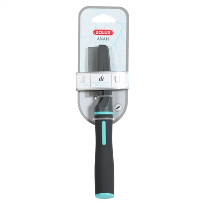 Zolux Anah Vlooienkam Alle Vachttype Zwart / Blauw 3,2x2,5X21 cm